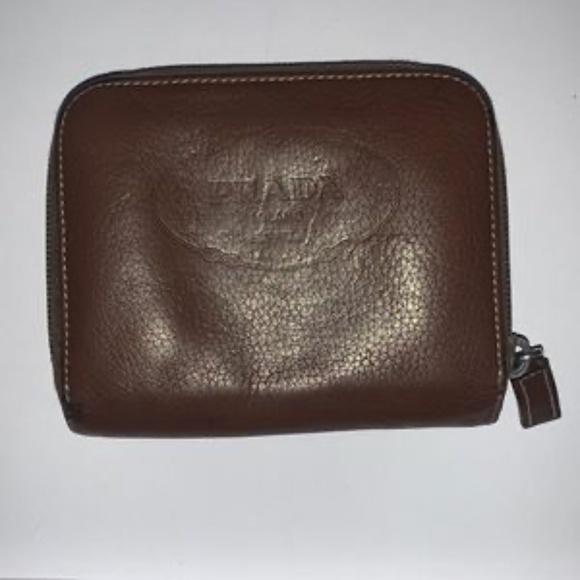 PRADA Milano Vintage Small change card zip around wallet   GUC - Picture 1 of 6